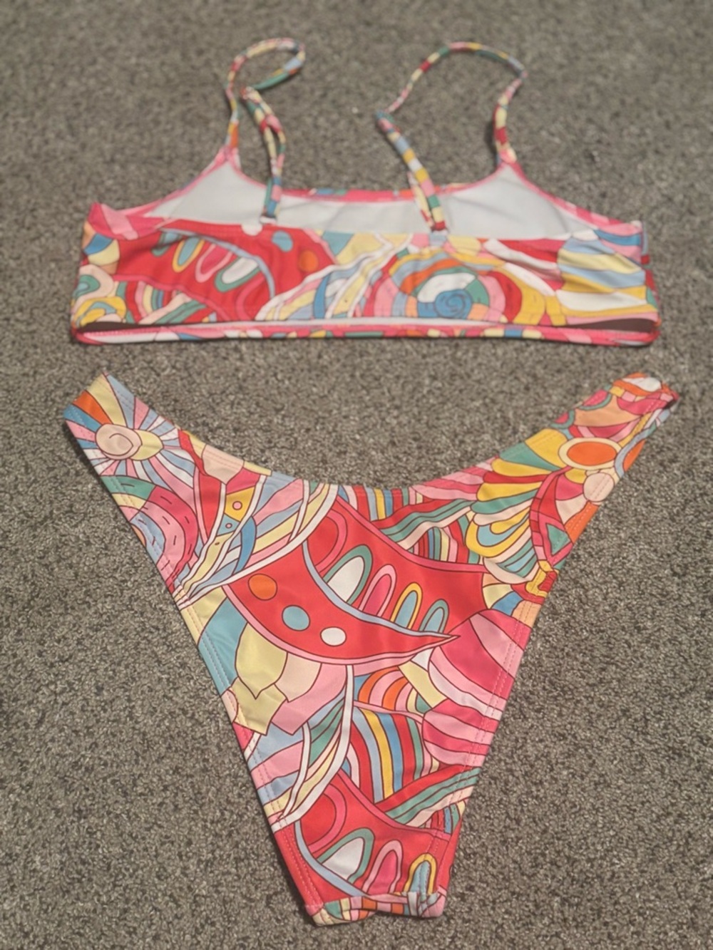 Colorful Abstract Print Bikini Set - Picture 4 of 4